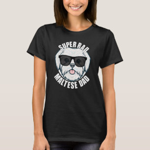 Camiseta Padre maltés masculinoMenú de papá perro de los añ