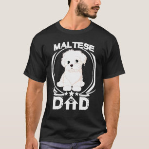 Camiseta Padre Maltés Para Los Hombres Del Día Del Perro