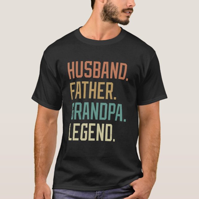 Camiseta Padre marido abuelo leyenda del día del padre (Anverso)