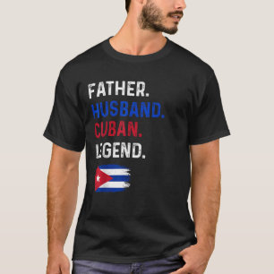Camiseta Padre marido leyenda cubana orgulloso padre bander
