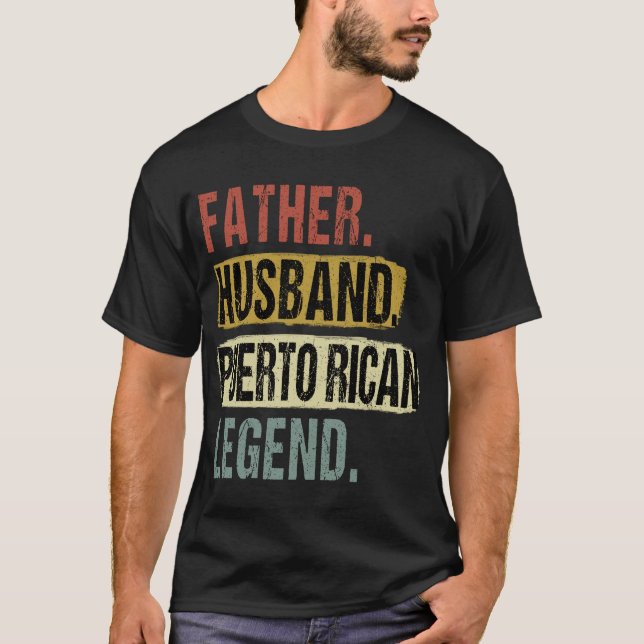 Camiseta Padre marido leyenda puertorriqueña papá (Anverso)