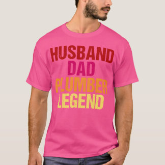 Camiseta Padre Marido Plumber Leyenda Papel Vintage