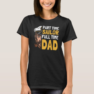 Camiseta Padre marinero capitán Sailboat Bote Vela Papá
