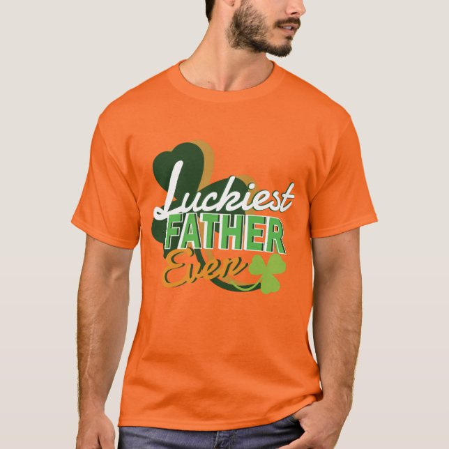 Camiseta Padre más afortunado del Día del Padre (Anverso)