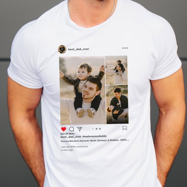 Camiseta Padre Mejor Padre Del Día Del Padre Nunca 3 Foto P (Subido por el creador)