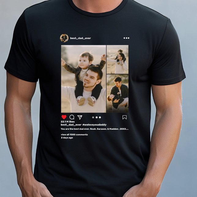 Camiseta Padre Mejor Padre Del Día Del Padre Nunca 3 Foto P (Subido por el creador)