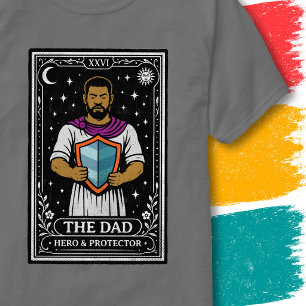 Camiseta Padre Místico Padre Guardián Escudo Estilo de Cart