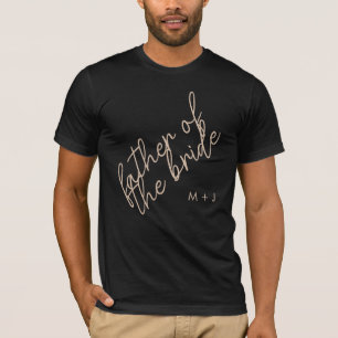 Camiseta Padre moderno de la novia Beige + guión negro
