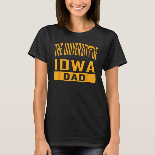 Camiseta Padre negro de la universidad de Iowa Hawkeyes Dad (Anverso)