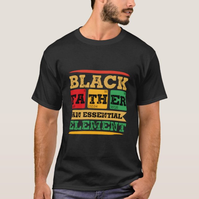 Camiseta Padre Negro El Día del Padre Esencial Negro (Anverso)