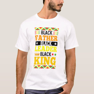 Camiseta Padre Negro Líder de Rey Negro Hombres Niños
