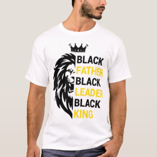 Camiseta Padre negro Líder negro Rey negro