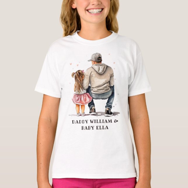 Camiseta Padre negro y bonos de la hija (9) (Anverso)
