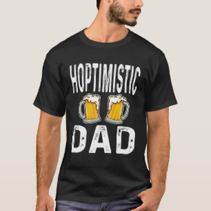 Camiseta Padre optimista Padre Funny Beer Lover Drinker Ho