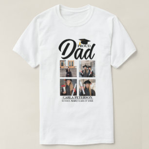 Camiseta Padre Orgulloso Moderno 4 Graduado De Foto, Grado,