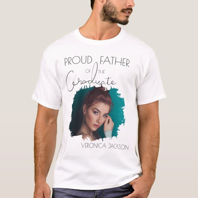 Camiseta Padre Orgulloso Moderno De La Graduada | Foto  (Anverso)