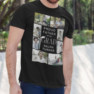 Camiseta Padre orgulloso moderno graduado 9 Collage de foto