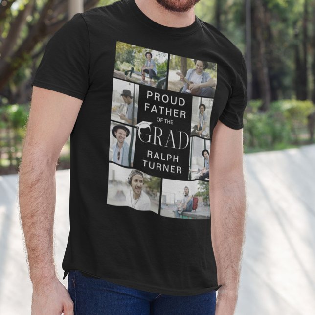 Camiseta Padre orgulloso moderno graduado 9 Collage de foto (Subido por el creador)