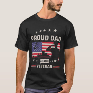 Camiseta Padre orgulloso veterano de la Marina de Estados U