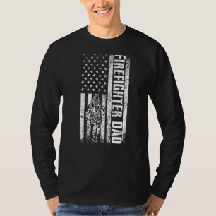Camiseta Padre padre de papá, bombero de la bandera estadou
