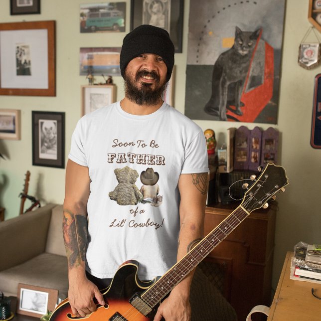 Camiseta Padre para ser de un Cowboy de Lil' y un Oso de Te (Subido por el creador)