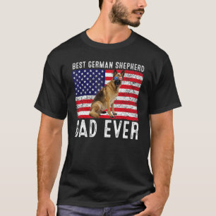 Camiseta Padre Pastor Alemán Usa Bandera Americana Perro Du