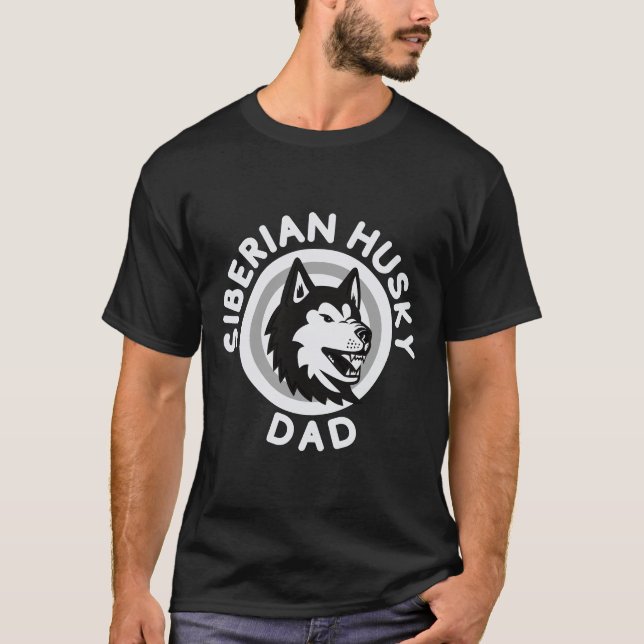 Camiseta Padre Perro Siberian Husky (Anverso)