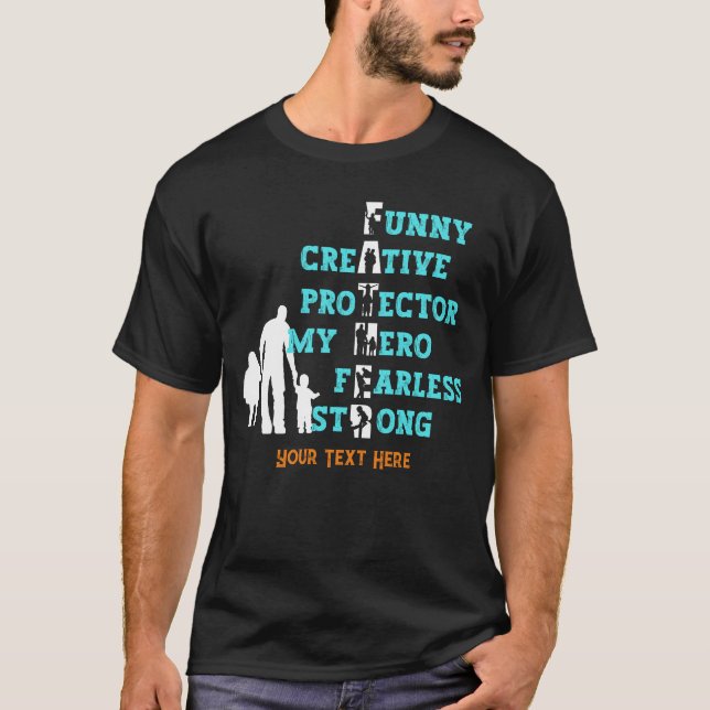 Camiseta Padre personalizado significa Día del Padre Oscuro (Anverso)
