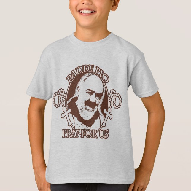 CAMISETA PADRE PIO RUEGAN PARA LOS E.E.U.U. POR EKLEKTIX, (Anverso)