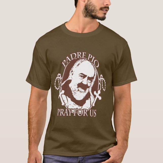 CAMISETA PADRE PIO RUEGAN PARA LOS E.E.U.U. POR EKLEKTIX (Anverso)