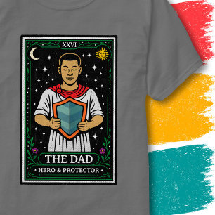 Camiseta Padre Portador de Escudo Ilustración Mística del T