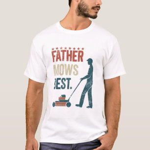 Camiseta Padre priva a mejor padre pastor de césped gracios