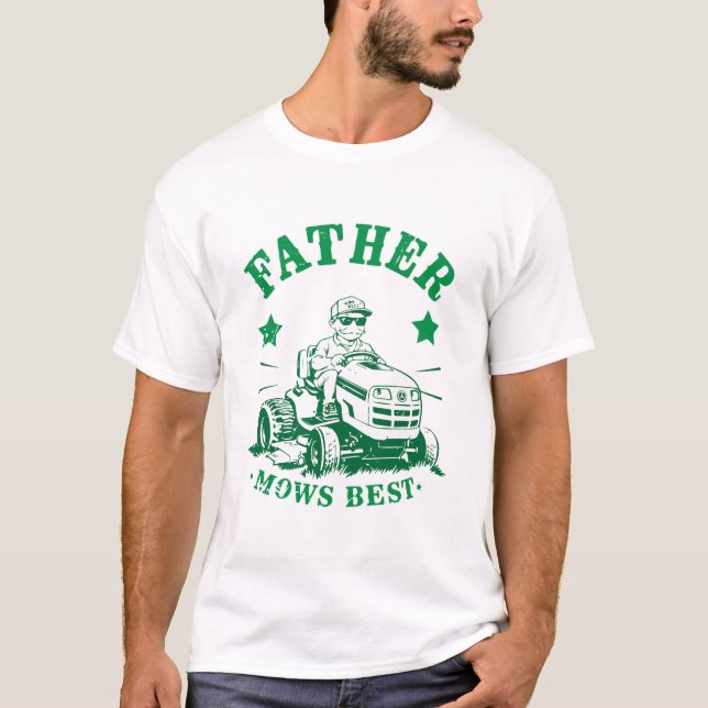 Camiseta Padre priva a mejor padre pastor de césped gracios (Anverso)
