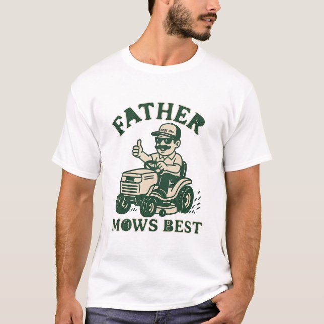Camiseta Padre priva a mejor padre pastor de césped gracios (Anverso)