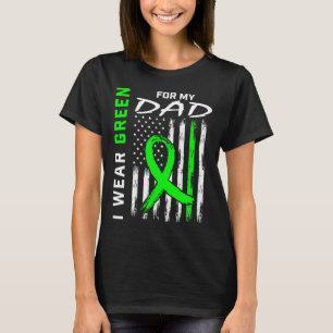 Camiseta Padre Que Uso Verde Por La Enfermedad Renal De Mi