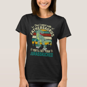 Camiseta Padre Rex Saurus Dinosaurios Familia Coincidiendo 