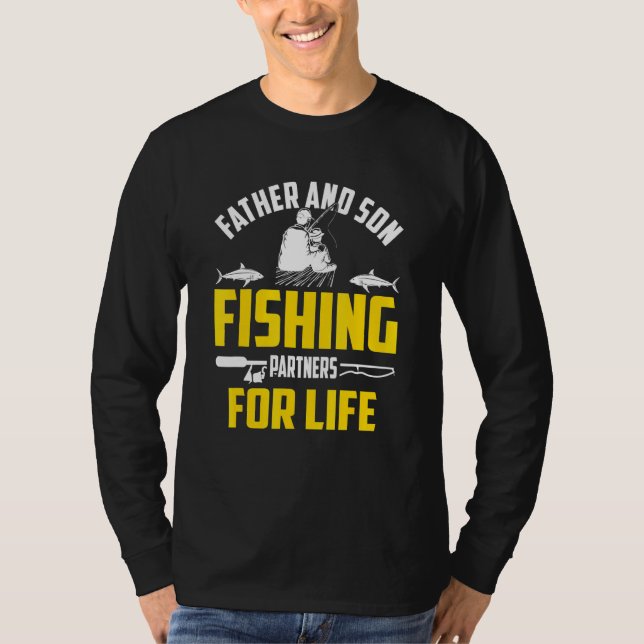 Camiseta Padre Son Socios De Pesca Para La Coincidencia Ret (Anverso)
