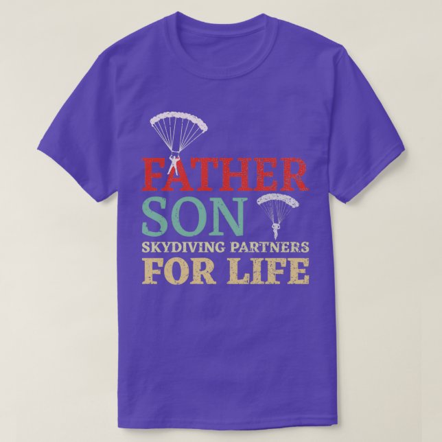 Camiseta Padre Son Socios De Skydiving Para La Vida (Diseño del anverso)