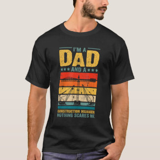 Camiseta Padre, soy papá y director de construcción nada