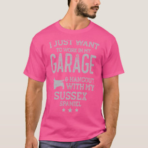 Camiseta Padre Sussex Spaniel Garaje de Coche Lugar de Encu