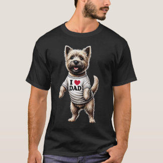 Camiseta Padre Terrier de Cairn amo padre amante del Terrie
