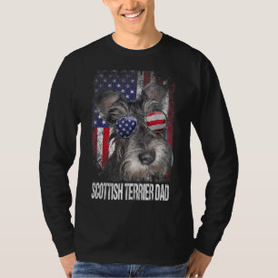 Camiseta Padre Terrier Escocés Con Orgullo De Perro Bandera
