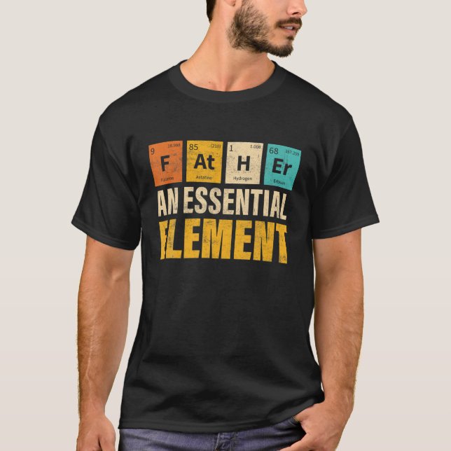 Camiseta Padre Un Elemento Esencial Fa De Tabla Periódica G (Anverso)