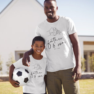 Camiseta Padre y Hijo Bombeando el Puño Papá