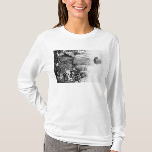 Camiseta Padre y niño esquimales en la fotografía de Alaska (Anverso)