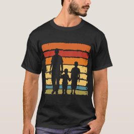 Camiseta padre y sus dos hijos vintage