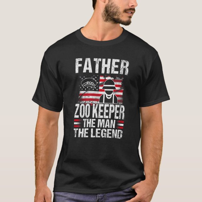 Camiseta Padre Zoo Keeper El Hombre La Leyenda Retro Usa Fl (Anverso)
