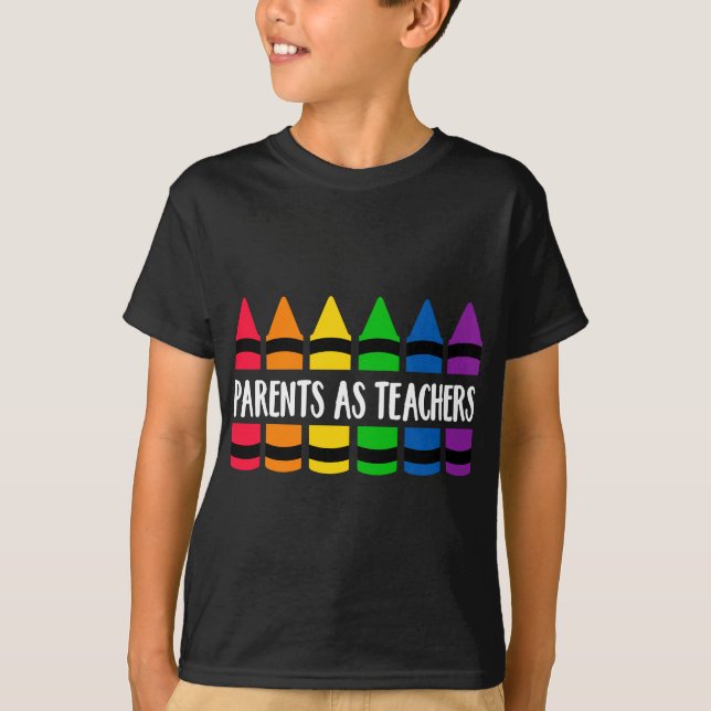 Camiseta Padres como Maestra Crayon - CRAY Teacher (Anverso)