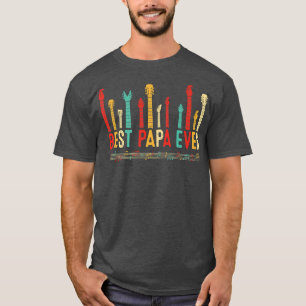Camiseta Padres Day Mejor Papa jamás Guitarista de Guitarra