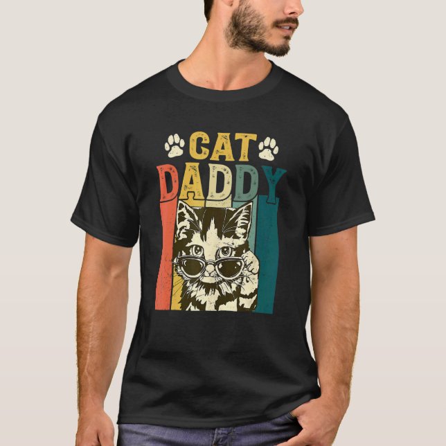 Camiseta Padres de papá de gato viejo (Anverso)